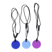 3 Stück Silikon-Baby-Teething-Spielzeug, weiche runde blaue Himmelblau-lila