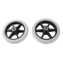 2 Stück PU-Vorderräder, 6 Zoll, für Rollstuhl, Durchmesser 15 cm