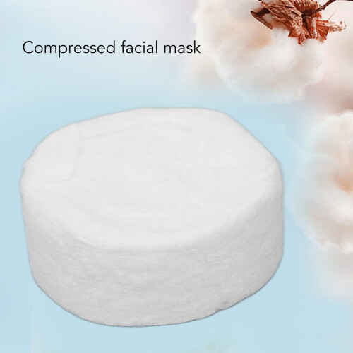 100 piezas de mascarilla facial comprimida de algodón blanco puro 2
