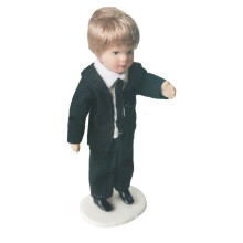 Muñeca de tela cerámica a escala 1:12 12cm(4.7in) soporte
