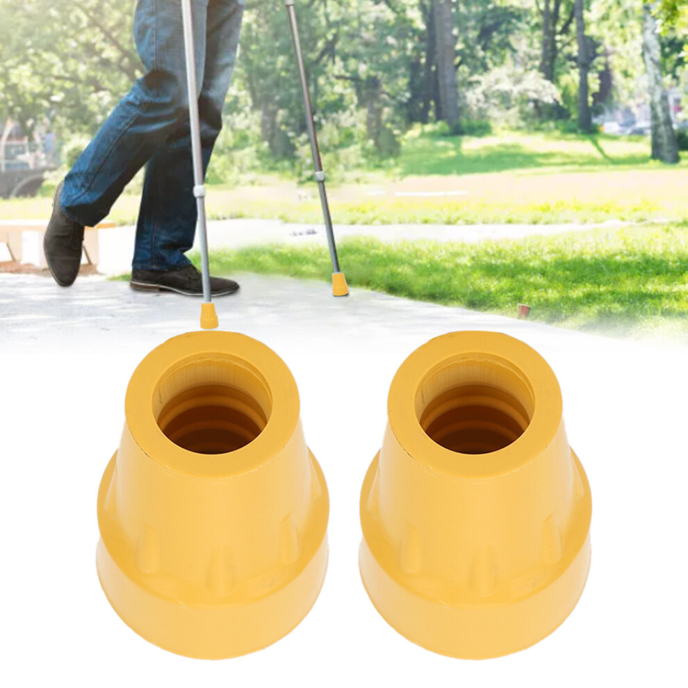 2Pcs Crutch Tips Replacement Latex Free Heavy Duty Non Slip Flat for Canes Walker Accessories