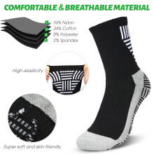 3 Paare Fußballsocken M35-39/L40-45 Schwarz/Weiß