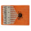Kalimba de 17 teclas caoba patrón floral compacto 13