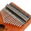 Kalimba de 17 teclas caoba patrón floral compacto 6