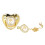 Goldene Krone Buchstabe C Schnuller 5,5x4,8cm, 6-18 Monate 2