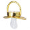 Schnuller mit Strass Buchstabe G Gold 5,5  4,8 cm 6–18 Monate 14
