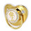 Buchstabe E Goldene Krone Schnuller 5,54,8 cm, 6–18 Monate 15