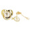 Buchstabe E Goldene Krone Schnuller 5,54,8 cm, 6–18 Monate 2