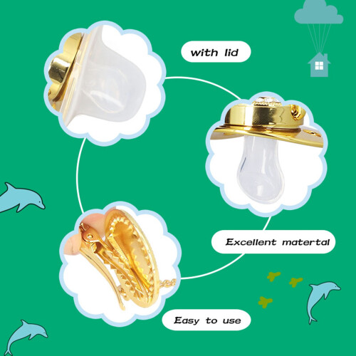 Goldene Krone Z Strass-Schnuller 5,5  4,8 cm 2