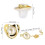 Goldene Krone Schnuller 5,5  4,8 cm mit Clip I 5