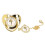 Goldene Krone Schnuller 5,5  4,8 cm mit Clip I 2
