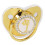 Goldene Krone Schnuller 5,5  4,8 cm mit Clip I 14