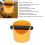 Coffee Knock Box Plastic Rubber Grind Disposal Dump Bin with Bar for Coffee Bar Kitchen Yellow 8