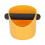 Coffee Knock Box Plastic Rubber Grind Disposal Dump Bin with Bar for Coffee Bar Kitchen Yellow 13