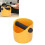 Coffee Knock Box Plastic Rubber Grind Disposal Dump Bin with Bar for Coffee Bar Kitchen Yellow 14