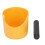 Coffee Knock Box Plastic Rubber Grind Disposal Dump Bin with Bar for Coffee Bar Kitchen Yellow 2