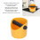 Coffee Knock Box Plastic Rubber Grind Disposal Dump Bin with Bar for Coffee Bar Kitchen Yellow 9