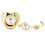Golden Crown Buchstabe L Schnuller 5,5x4,8 cm 2
