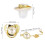 Golden Crown Buchstabe L Schnuller 5,5x4,8 cm 12
