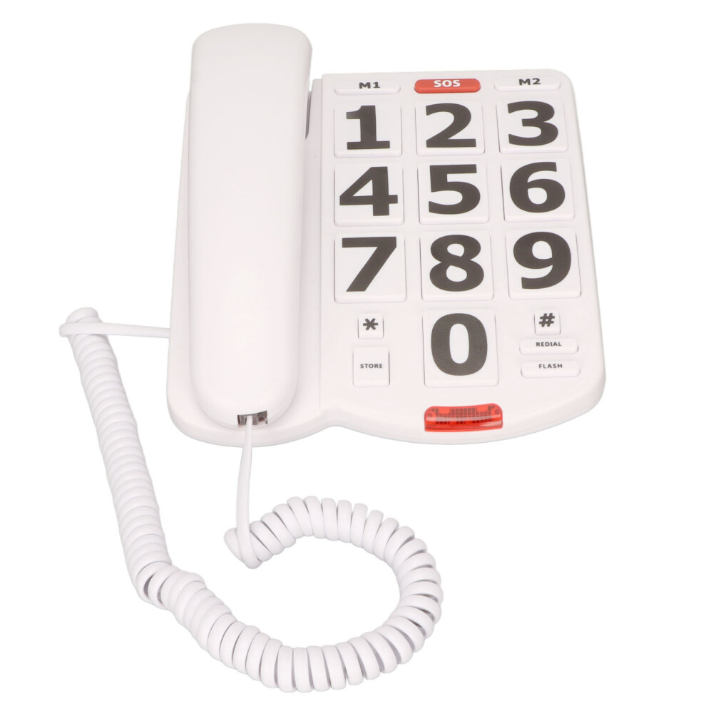 Big Button Telephone Large Adjustable Volume Last Number Redialing Corded Landline 4911320801597