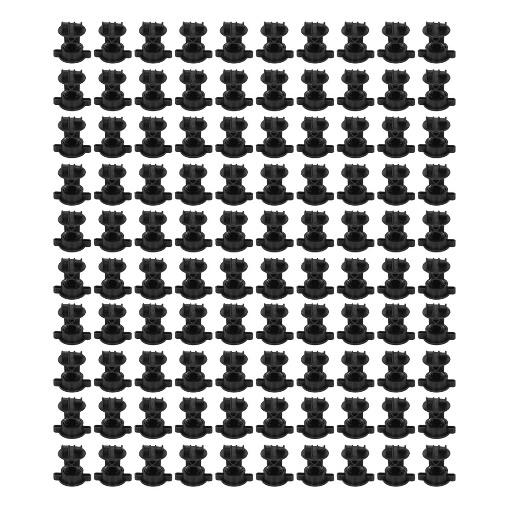 100Pcs Insulator Abs 55Mm Length 48Mm Width Bolt Type Insulators For Electric Fence Agricultural Garden Black 7641320801729
