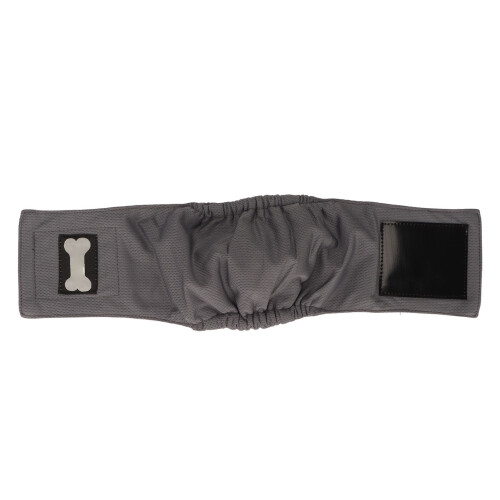 Pañal abdominal para perro macho gris talla M alta absorción 1