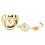 Schnuller mit goldener Krone Buchstabe M 5.5x4.8cm Clip 2