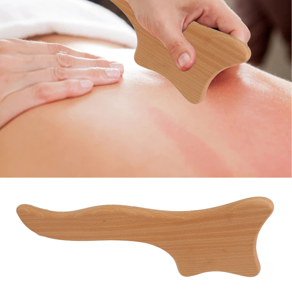 Gua Sha Board Men Women Wooden Ergonomic Muscle Relaxation Lymphatic Drainage Scraping Massage Tool