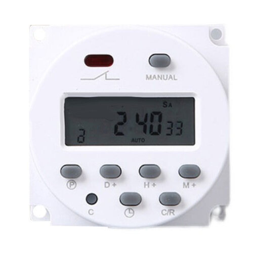 Digitaler Timer-Schalter 17-Gruppen 220V ABS 60x60x30mm 1