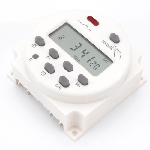 Digitaler Timer-Schalter 17-Gruppen 220V ABS 60x60x30mm 2