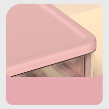 3-stufige Schreibtisch-Aufbewahrungsbox - Groß 13,4x17x16 cm pink