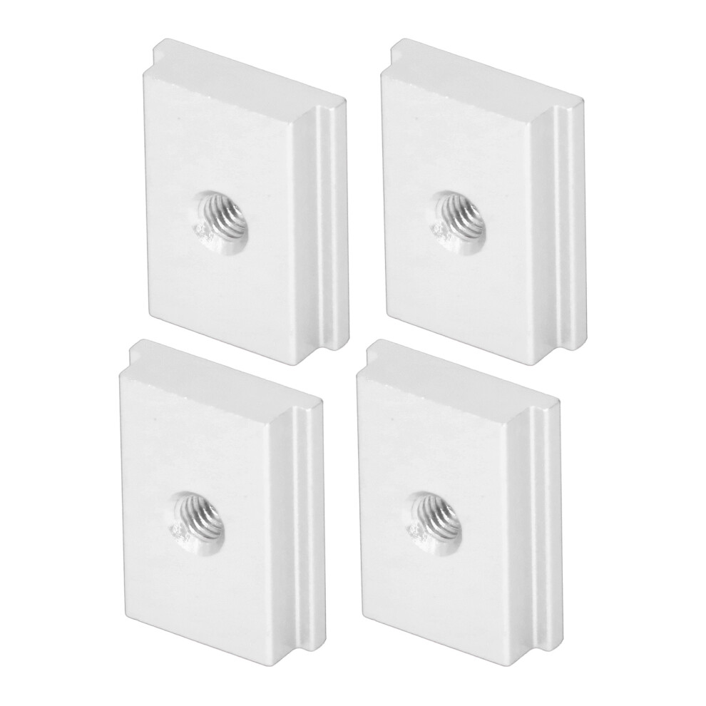 4Pcs Sliding Slot Nut T Type Aluminum Alloy Woodworking Linear Motion Parts 30 Series M6 Silver 9471320807319
