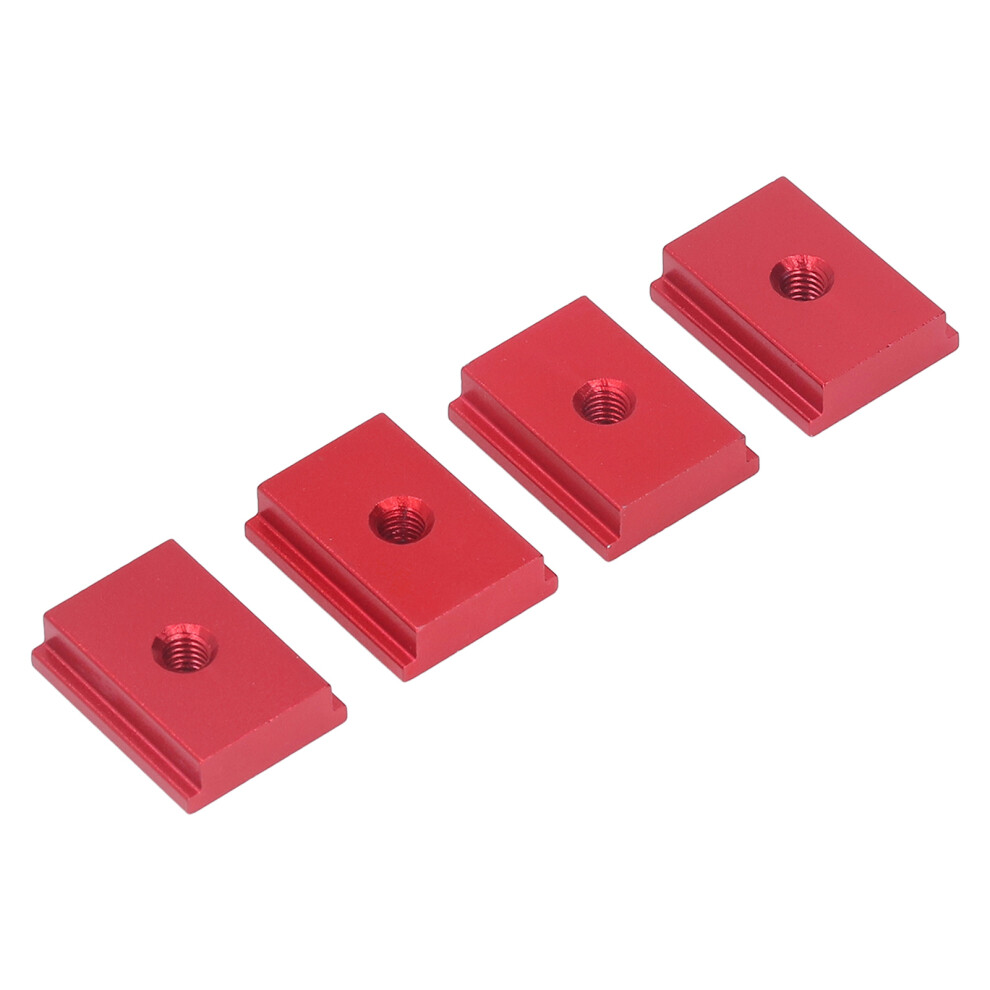 4Pcs Sliding Slot Nut T Type Aluminum Alloy Woodworking Linear Motion Parts 30 Series M6 Red 7601320807350