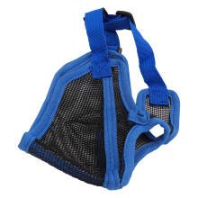 Bozal de nylon para perro de hocico corto, talla L, azul, transpirable
