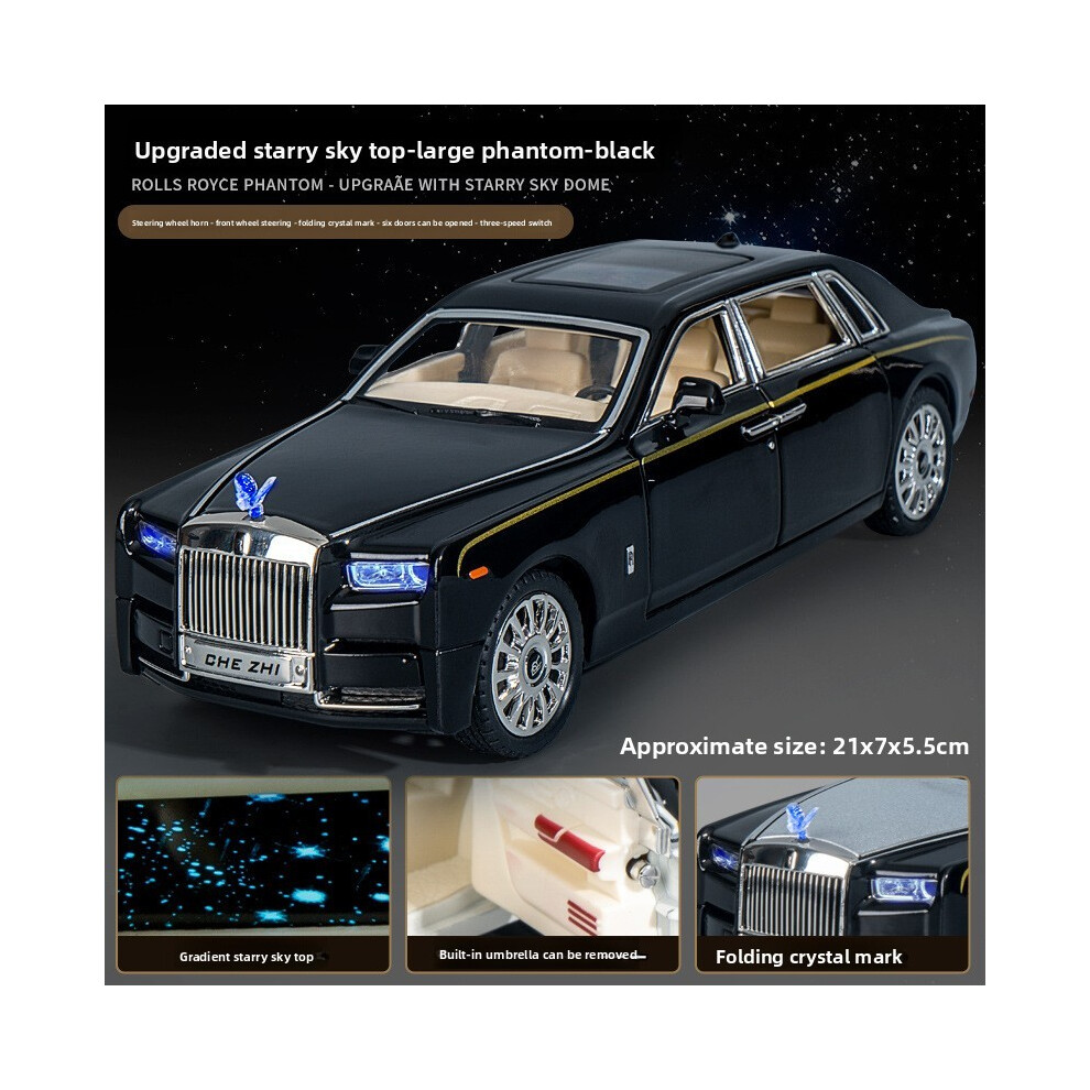 (StyleD)Rolls Royce Phantom voiture modèle jouet avec inertie son et lumière pour cadeau enfants
