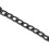 Cadena curb de aluminio 10m plateada/negra para collares 10