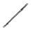 Cadena curb de aluminio 10m plateada/negra para collares 7