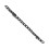 Cadena curb de aluminio 10m plateada/negra para collares 9