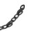 Cadena curb de aluminio 10m plateada/negra para collares 5
