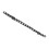 Cadena curb de aluminio 10m plateada/negra para collares 16