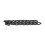 Cadena curb de aluminio 10m plateada/negra para collares 15