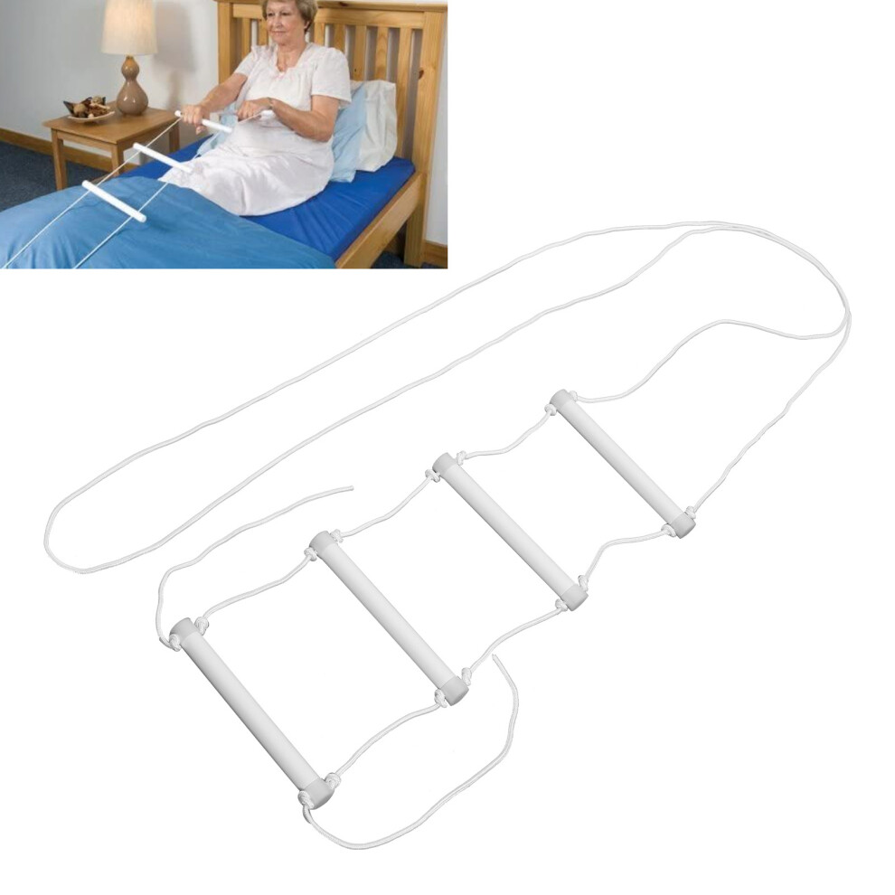 White Bed Ladder Assist Luminous Portable Universal Handle Grip Bed Ladder Rope For Elderly Patients
