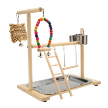 Bird Playground Safe Bite Proof Relieve Boredom Wood Parrot Playstand Stand for Birds Parrots
