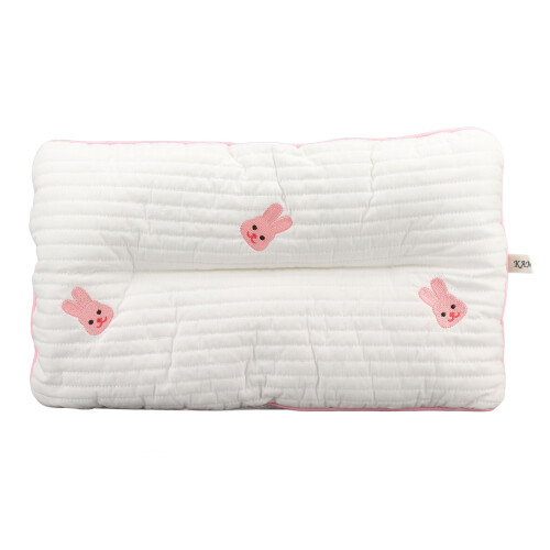 Almohada para niños pequeños 39x23 cm, algodón PP con estampado de conejo 1
