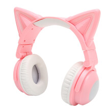 Bluetrumv5.0 Katzenohr-Headset Pink 360 mAh 3,5 mm