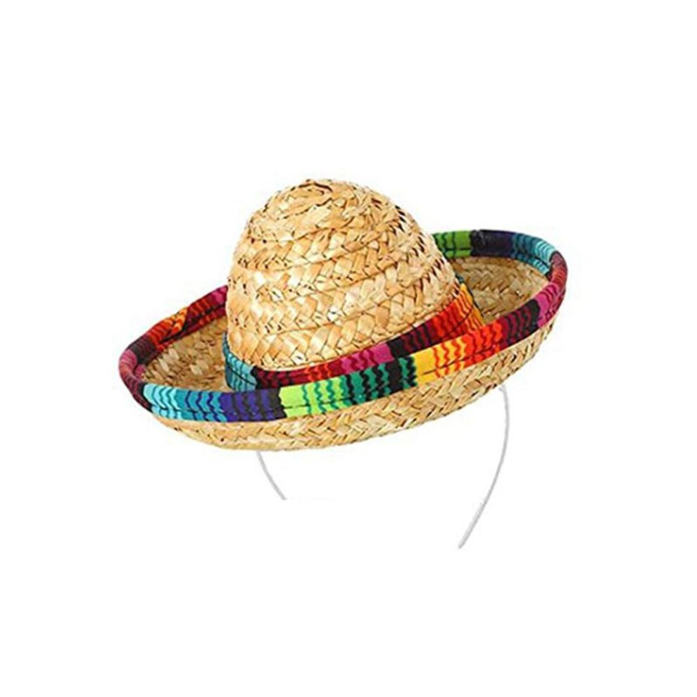 (A) Headdress Mexican Mini Sombrero Hat With Headband Hats Accessories