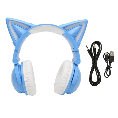 Katzenohr Bluetooth-Headset Blau 360mAh Bluetrumv5.0 1