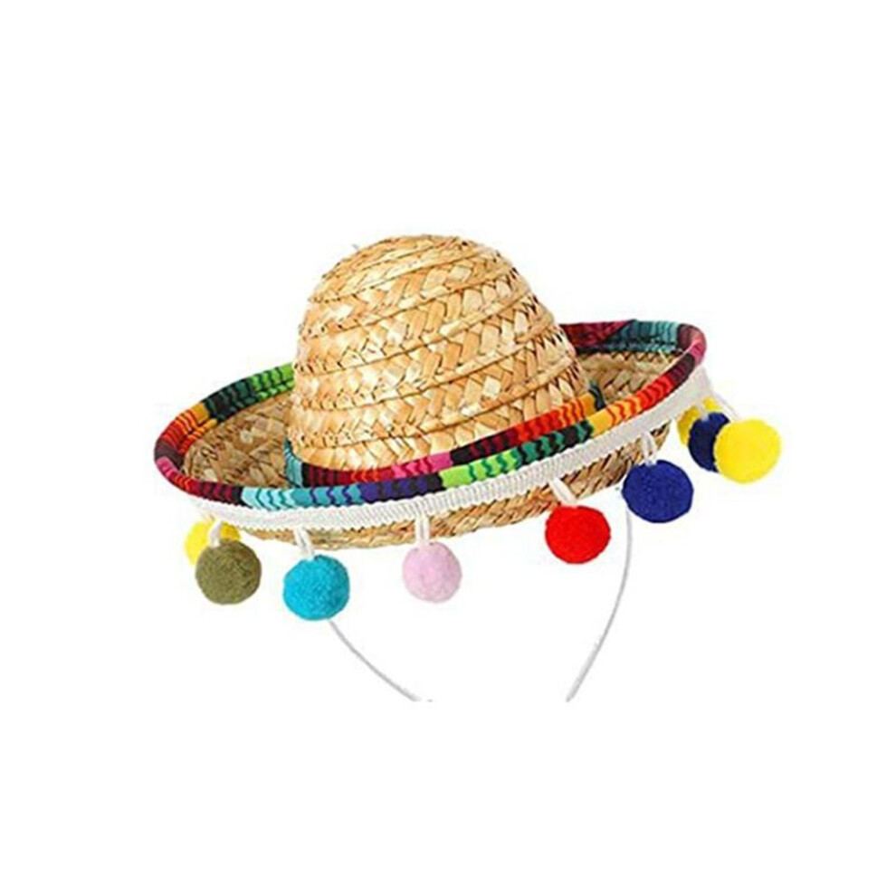 (B) Headdress Mexican Mini Sombrero Hat With Headband Hats Accessories