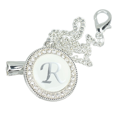 A-Z-Buchstaben Silikon-Babyschnuller Silber 6-18 Monate 2