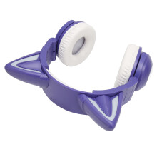Katzenohren-Headset v5.0 360mAh Lila 3,5mm Kabel